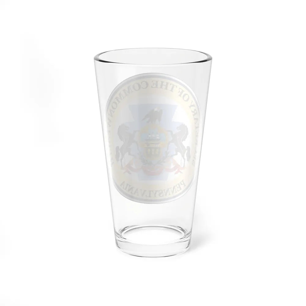 Seal of the Secretary of the Commonwealth of Pennsylvania - Pint Glass 16oz-Go Mug Yourself