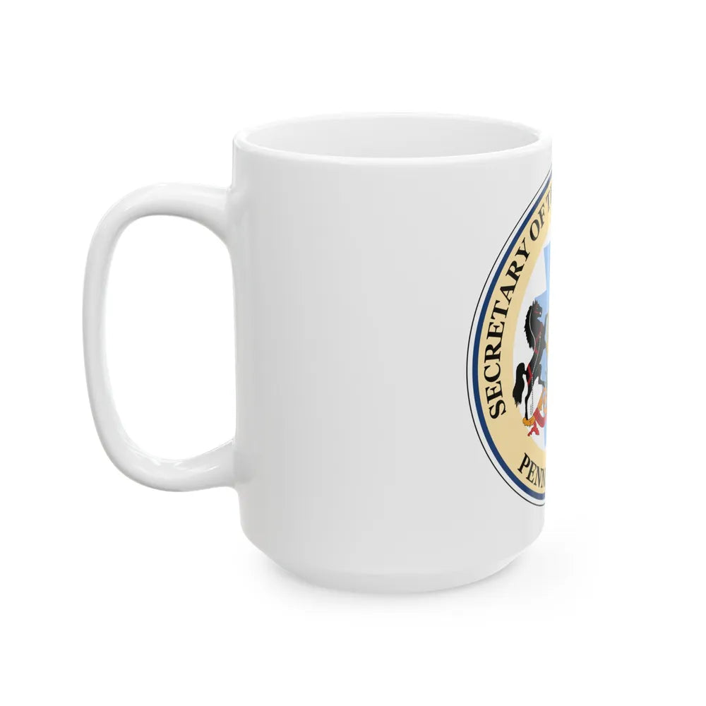 Seal of the Secretary of the Commonwealth of Pennsylvania - White Coffee Mug-Go Mug Yourself