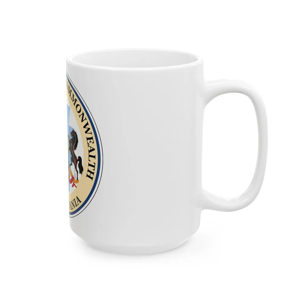 Seal of the Secretary of the Commonwealth of Pennsylvania - White Coffee Mug-Go Mug Yourself