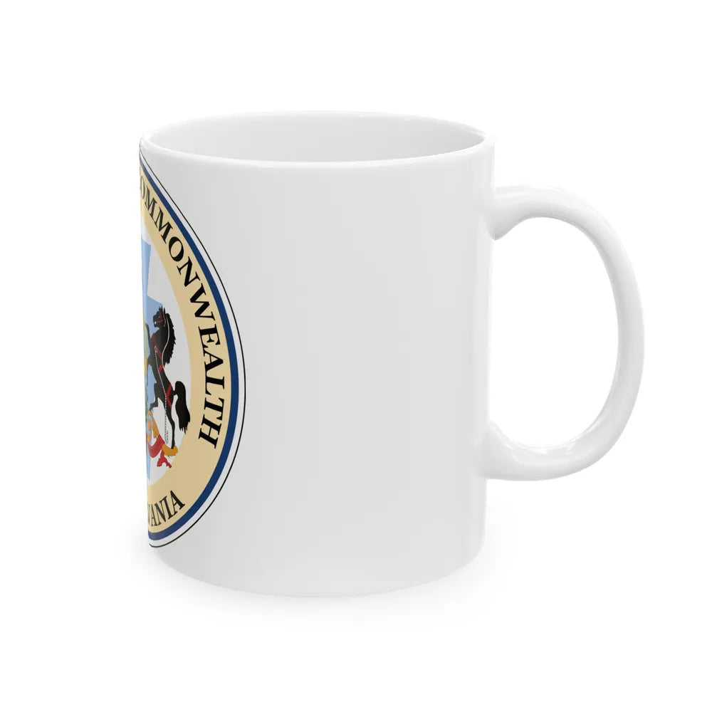 Seal of the Secretary of the Commonwealth of Pennsylvania - White Coffee Mug-Go Mug Yourself