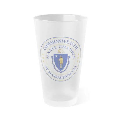 Seal of the Senate of Massachusetts - Frosted Pint Glass 16oz 16oz Frosted - Go Mug Yourself