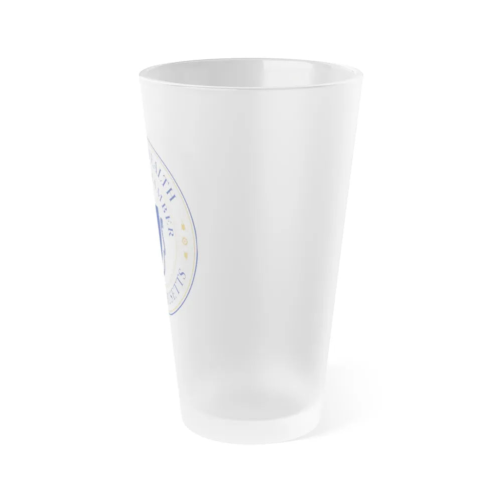 Seal of the Senate of Massachusetts - Frosted Pint Glass 16oz-Go Mug Yourself