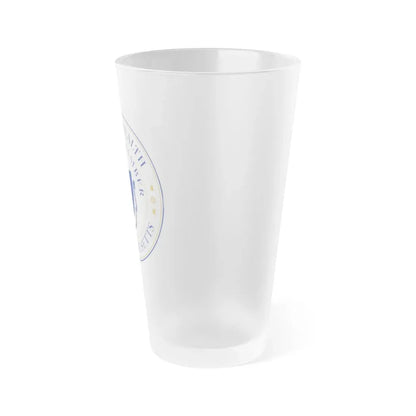 Seal of the Senate of Massachusetts - Frosted Pint Glass 16oz - Go Mug Yourself