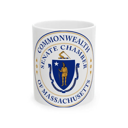 Seal of the Senate of Massachusetts - White Coffee Mug-11oz-Go Mug Yourself