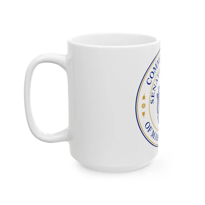 Seal of the Senate of Massachusetts - White Coffee Mug-Go Mug Yourself