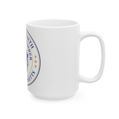 Seal of the Senate of Massachusetts - White Coffee Mug-Go Mug Yourself