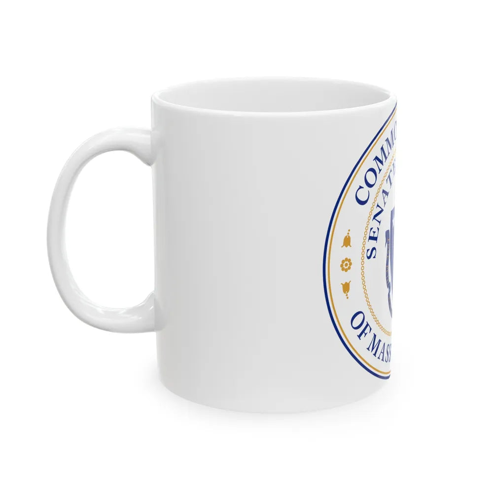 Seal of the Senate of Massachusetts - White Coffee Mug-Go Mug Yourself