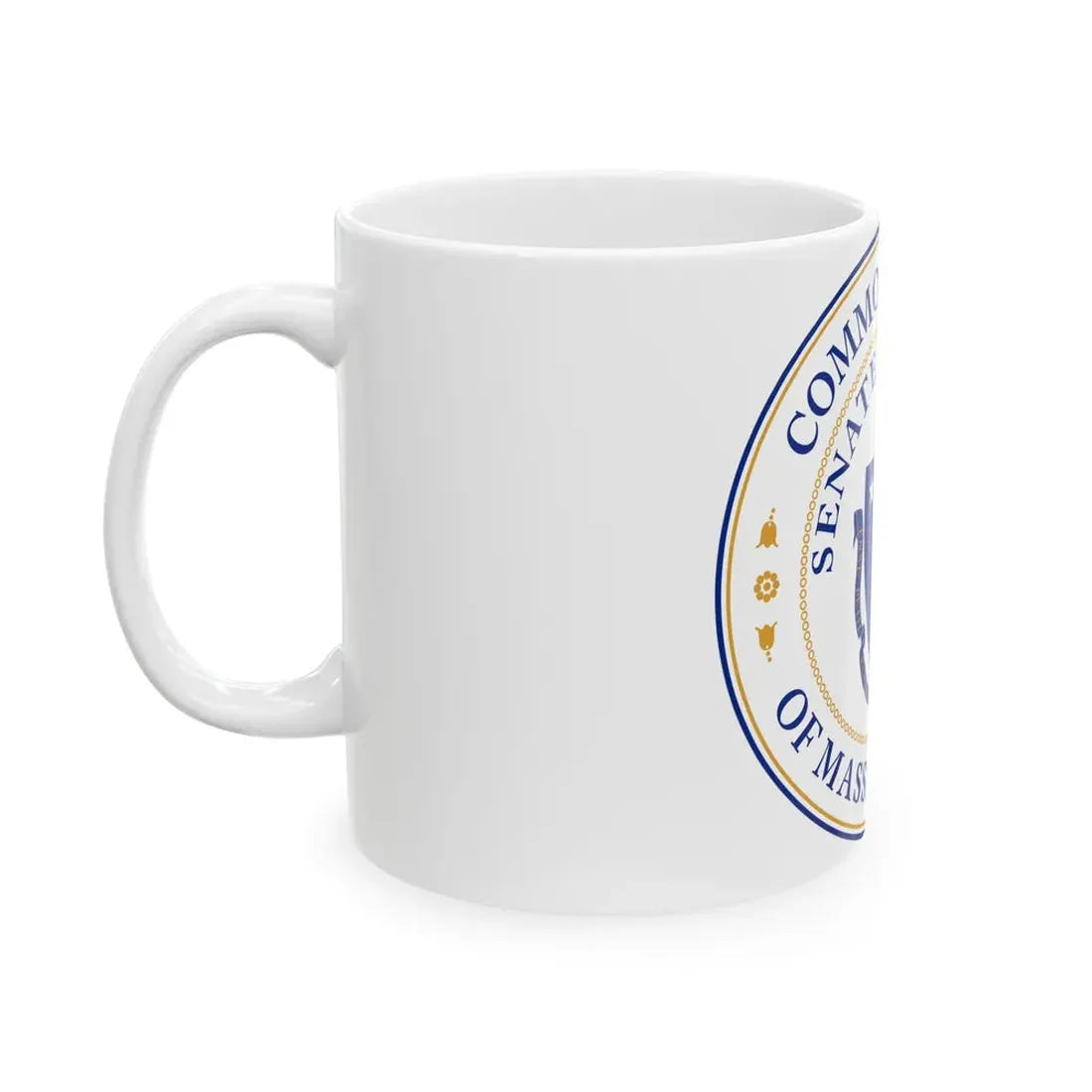 Seal of the Senate of Massachusetts - White Coffee Mug - Go Mug Yourself