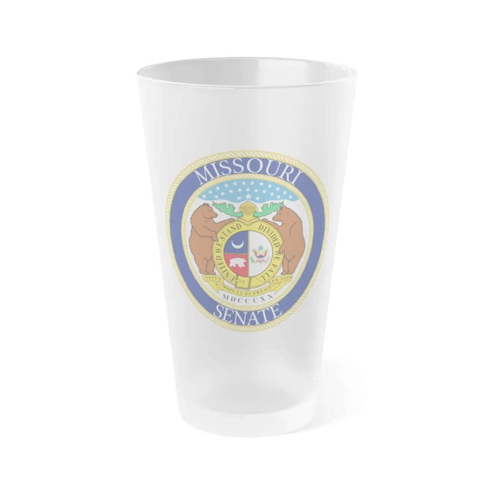 Seal of the Senate of Missouri - Frosted Pint Glass 16oz-16oz-Frosted-Go Mug Yourself