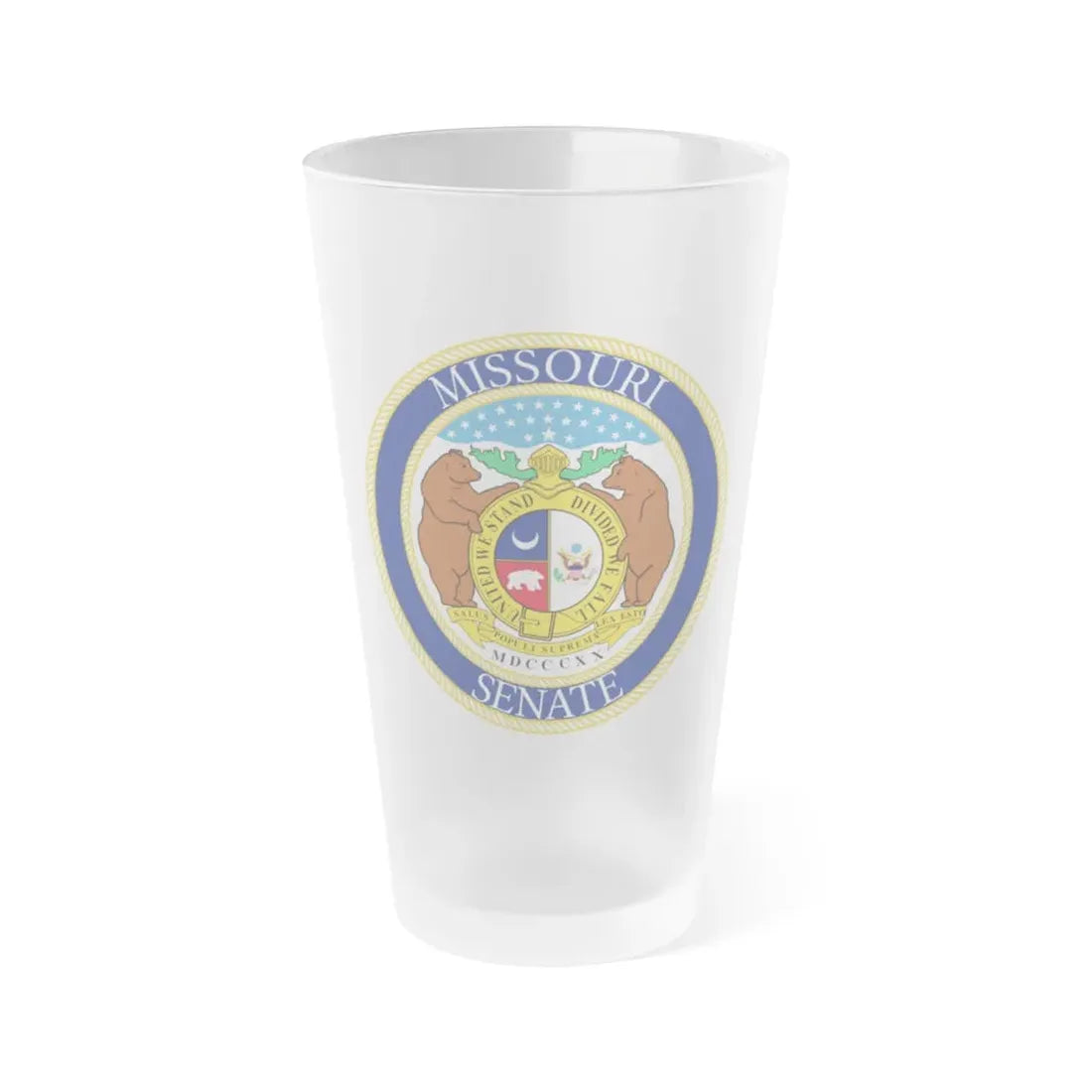 Seal of the Senate of Missouri - Frosted Pint Glass 16oz 16oz Frosted - Go Mug Yourself