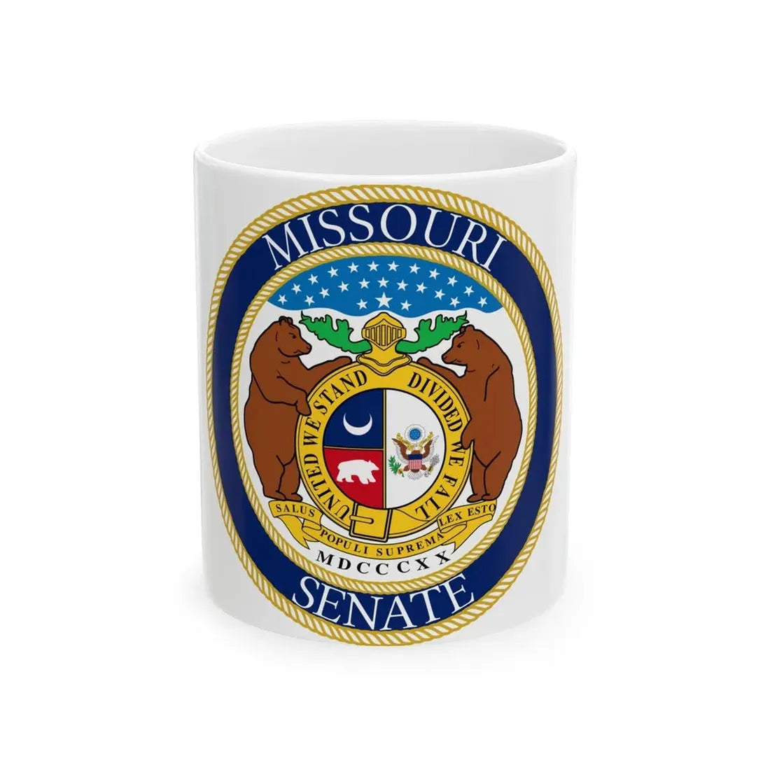 Seal of the Senate of Missouri - White Coffee Mug 11oz - Go Mug Yourself