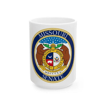Seal of the Senate of Missouri - White Coffee Mug 15oz - Go Mug Yourself