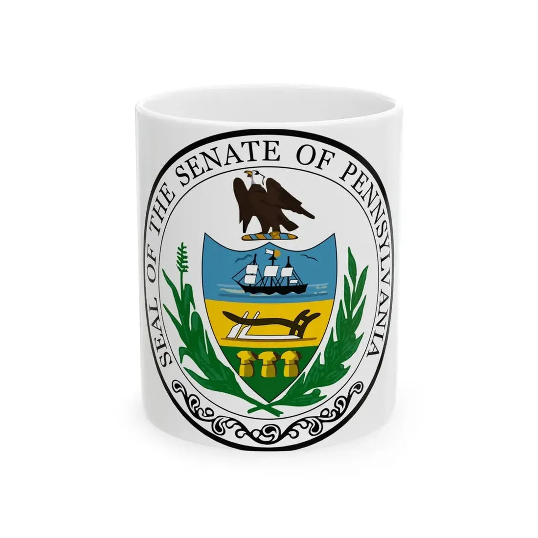 Seal of the Senate of Pennsylvania - White Coffee Mug 11oz - Go Mug Yourself