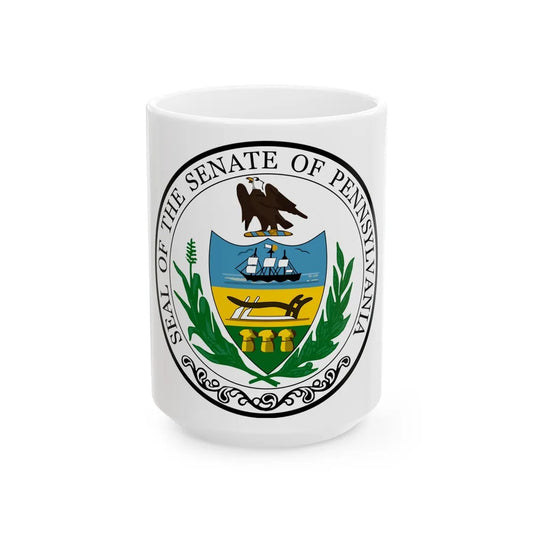 Seal of the Senate of Pennsylvania - White Coffee Mug-15oz-Go Mug Yourself