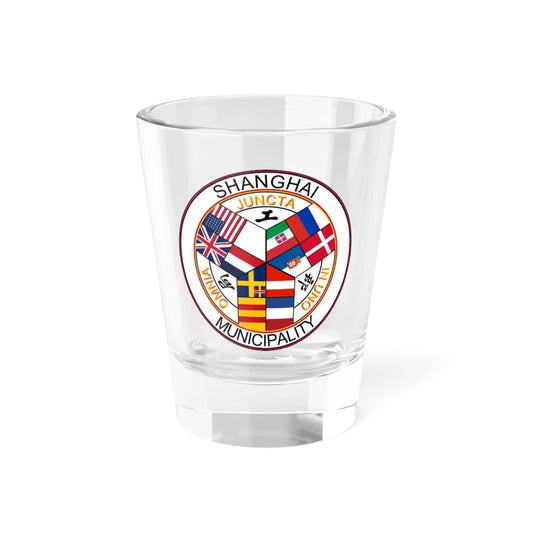 Seal of the Shanghai International Settlement (China) (Coat of Arms) Shot Glass 1.5oz 1.5oz - Go Mug Yourself