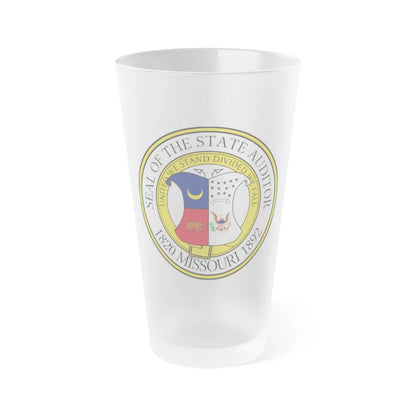 Seal of the State Auditor of Missouri - Frosted Pint Glass 16oz-16oz-Frosted-Go Mug Yourself