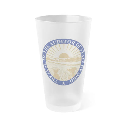 Seal of the State Auditor of Ohio - Frosted Pint Glass 16oz-16oz-Frosted-Go Mug Yourself