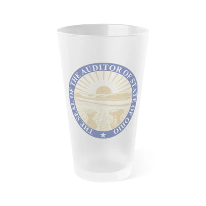 Seal of the State Auditor of Ohio - Frosted Pint Glass 16oz 16oz Frosted - Go Mug Yourself