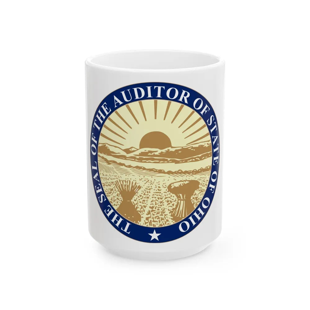 Seal of the State Auditor of Ohio - White Coffee Mug-15oz-Go Mug Yourself