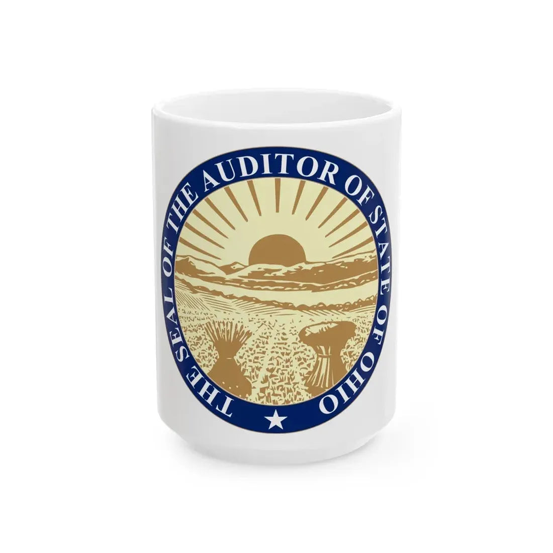 Seal of the State Auditor of Ohio - White Coffee Mug 15oz - Go Mug Yourself