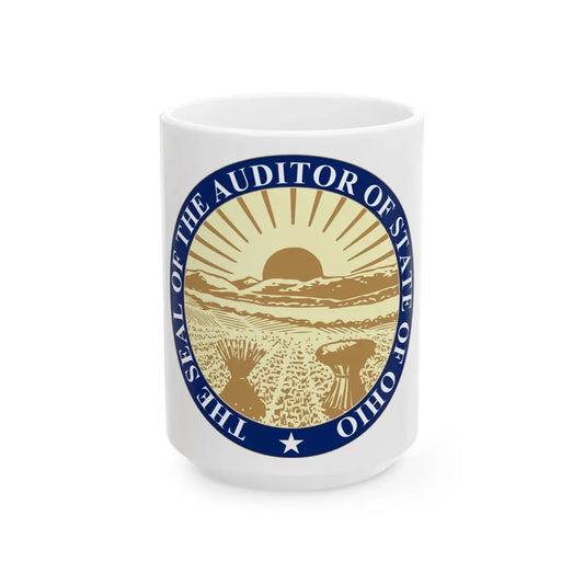 Seal of the State Auditor of Ohio - White Coffee Mug 15oz - Go Mug Yourself