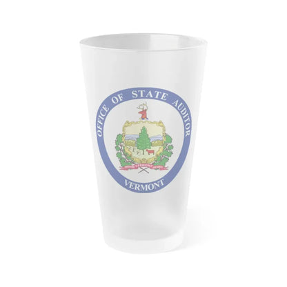 Seal of the State Auditor of Vermont - Frosted Pint Glass 16oz 16oz Frosted - Go Mug Yourself