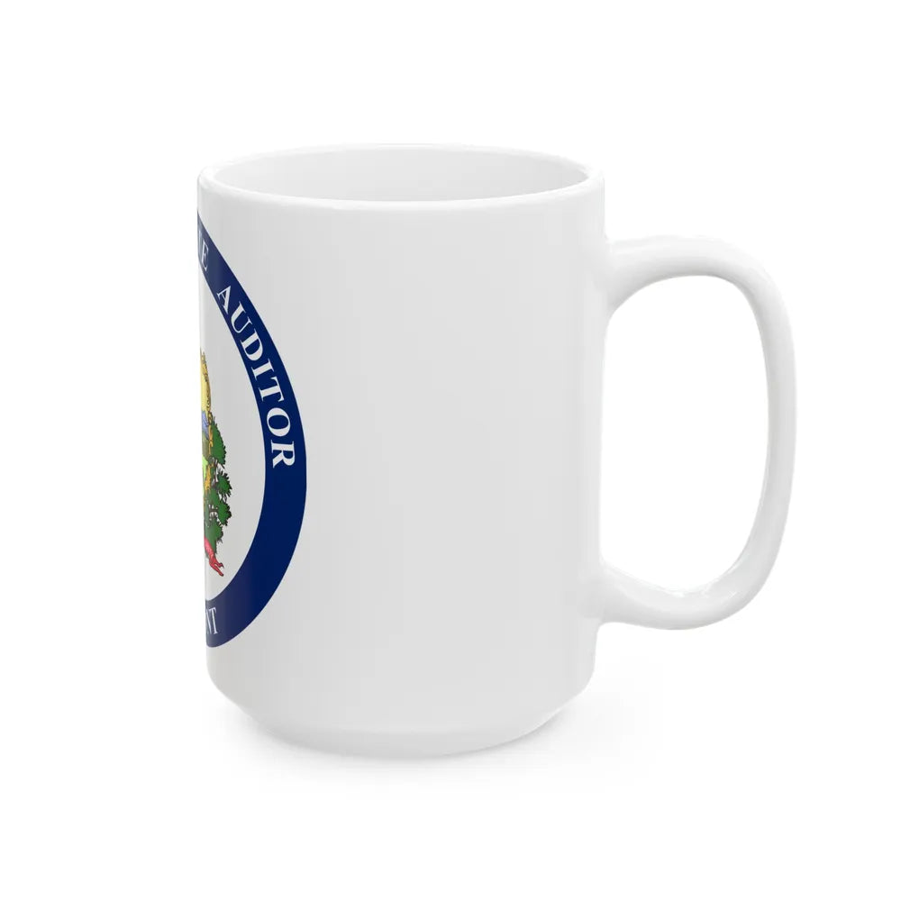 Seal of the State Auditor of Vermont - White Coffee Mug-Go Mug Yourself