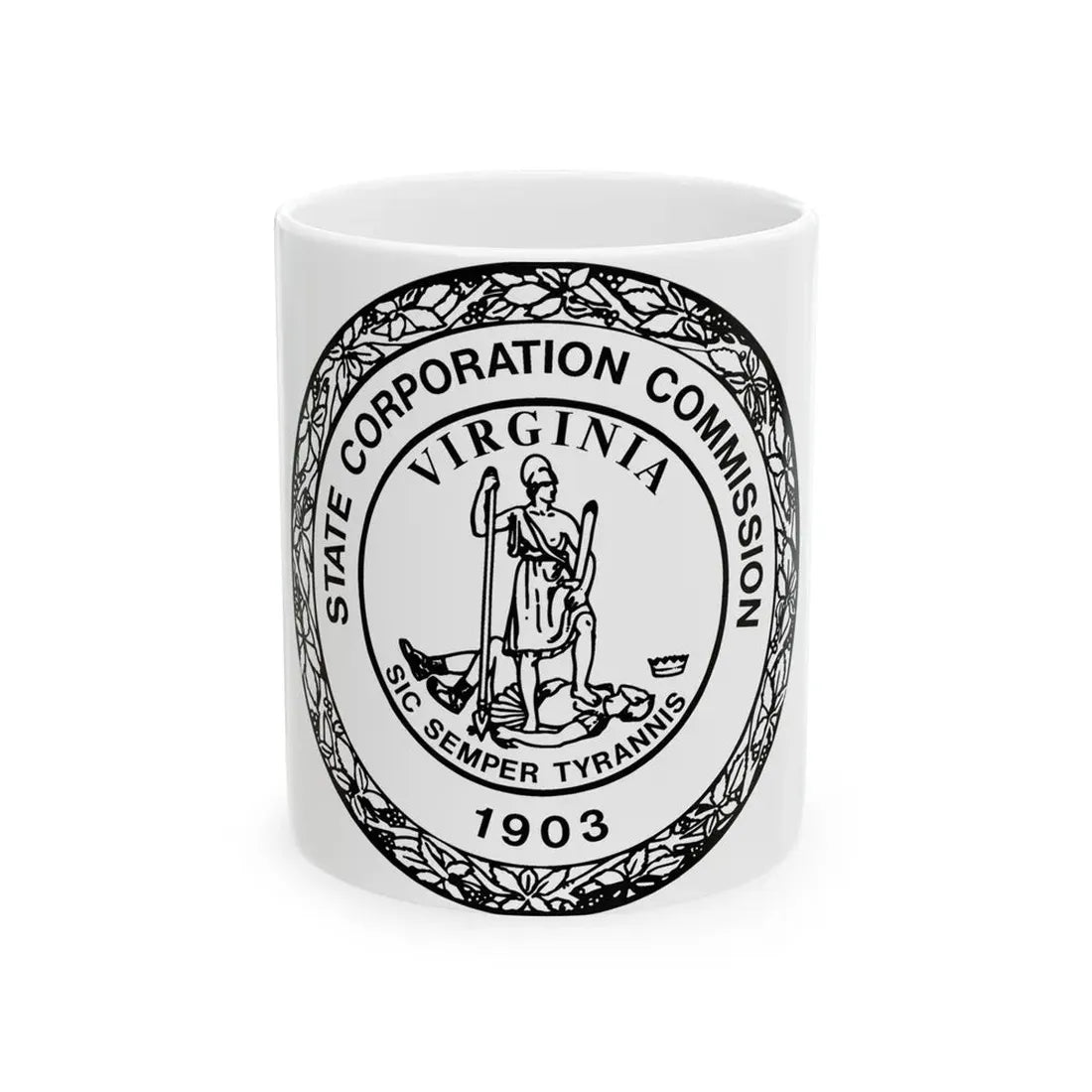 Seal of the State Corporation Commission of Virginia - White Coffee Mug 11oz - Go Mug Yourself