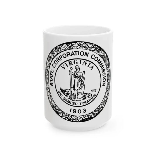 Seal of the State Corporation Commission of Virginia - White Coffee Mug 15oz - Go Mug Yourself