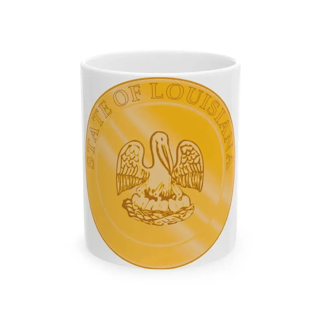 Seal of the State of Louisiana 1902 2006 - White Coffee Mug 11oz - Go Mug Yourself