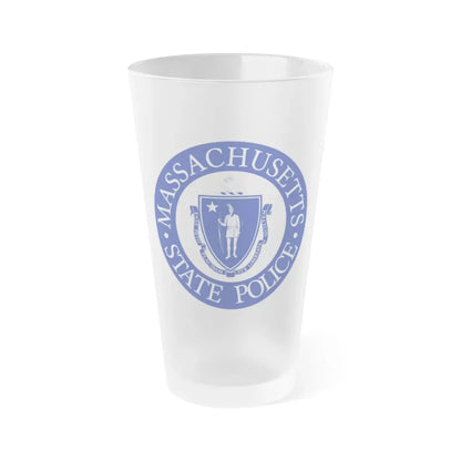 Seal of the State Police of Massachusetts - Frosted Pint Glass 16oz 16oz Frosted - Go Mug Yourself