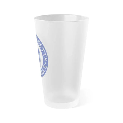 Seal of the State Police of Massachusetts - Frosted Pint Glass 16oz - Go Mug Yourself