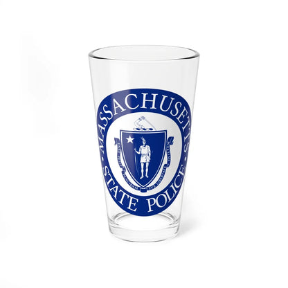 Seal of the State Police of Massachusetts - Pint Glass 16oz-16oz-Go Mug Yourself