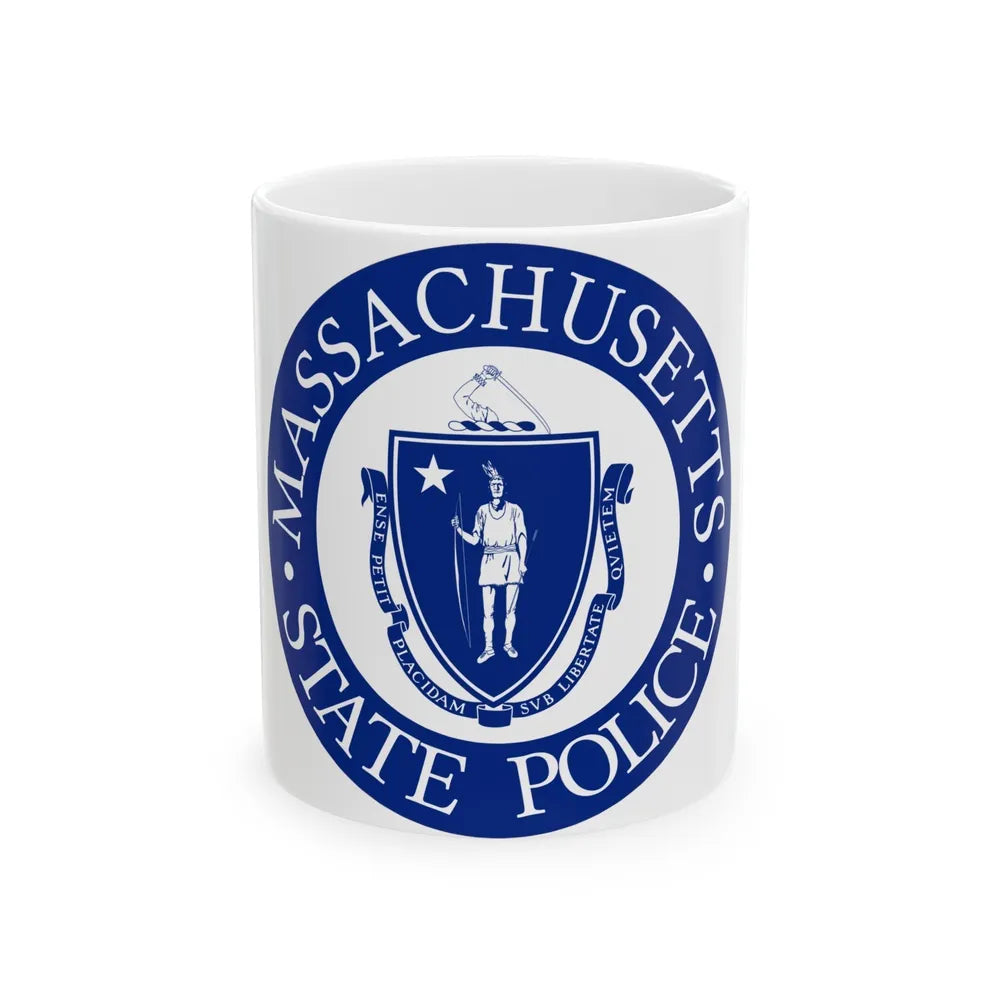 Seal of the State Police of Massachusetts - White Coffee Mug-11oz-Go Mug Yourself