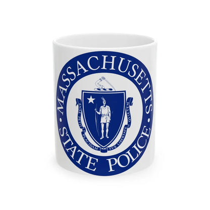 Seal of the State Police of Massachusetts - White Coffee Mug-11oz-Go Mug Yourself