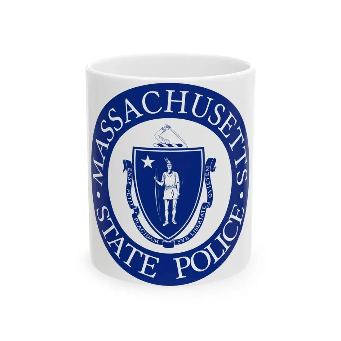 Seal of the State Police of Massachusetts - White Coffee Mug 11oz - Go Mug Yourself