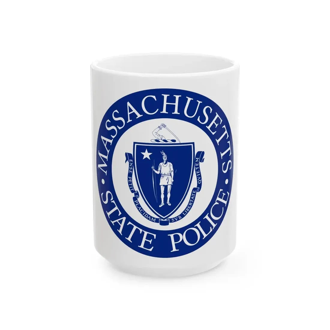 Seal of the State Police of Massachusetts - White Coffee Mug 15oz - Go Mug Yourself