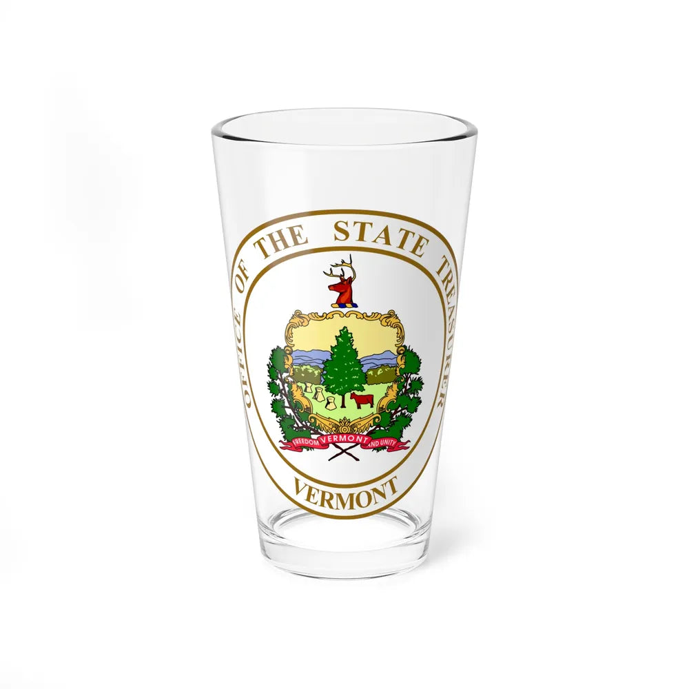 Seal of the State Treasurer of Vermont - Pint Glass 16oz-16oz-Go Mug Yourself