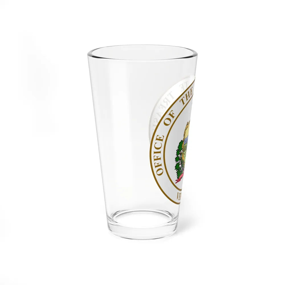 Seal of the State Treasurer of Vermont - Pint Glass 16oz-Go Mug Yourself