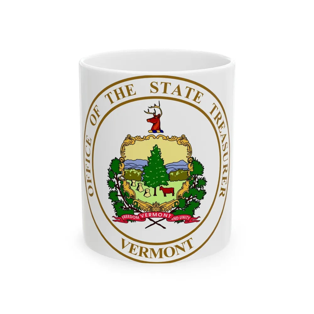 Seal of the State Treasurer of Vermont - White Coffee Mug-11oz-Go Mug Yourself