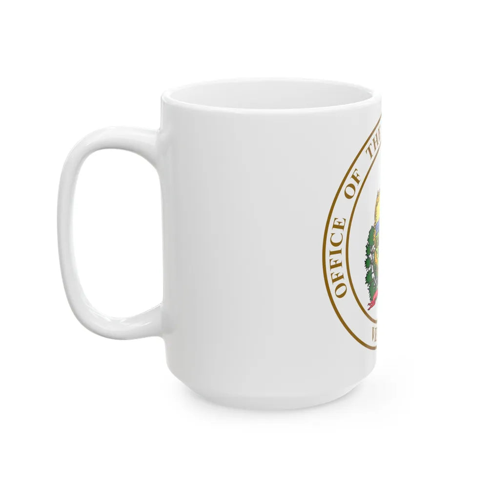 Seal of the State Treasurer of Vermont - White Coffee Mug-Go Mug Yourself