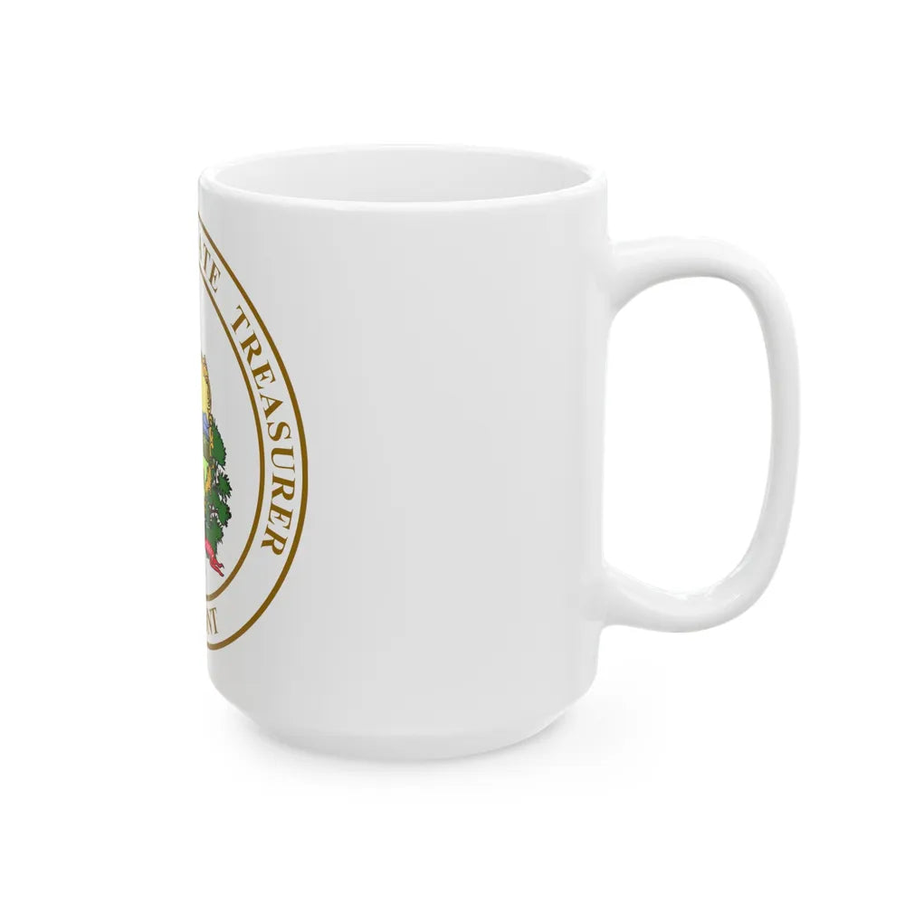 Seal of the State Treasurer of Vermont - White Coffee Mug-Go Mug Yourself