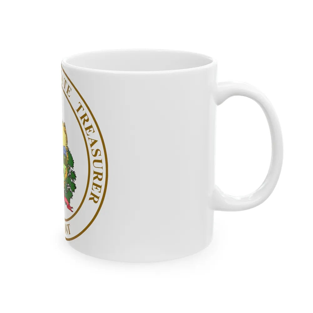 Seal of the State Treasurer of Vermont - White Coffee Mug-Go Mug Yourself