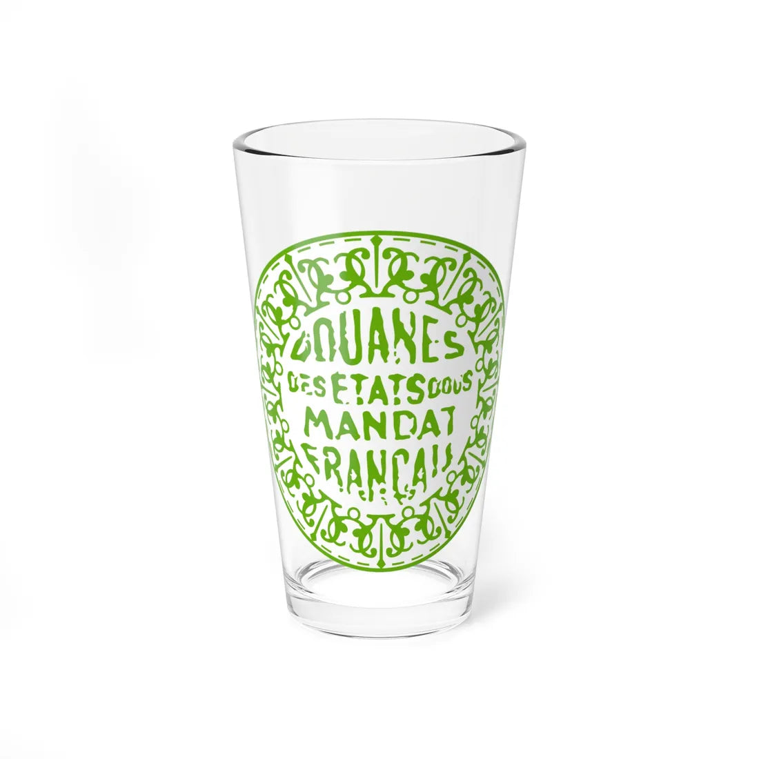 Seal of the states under French mandate (Syria) (Coat of Arms) Pint Glass 16oz 16oz - Go Mug Yourself