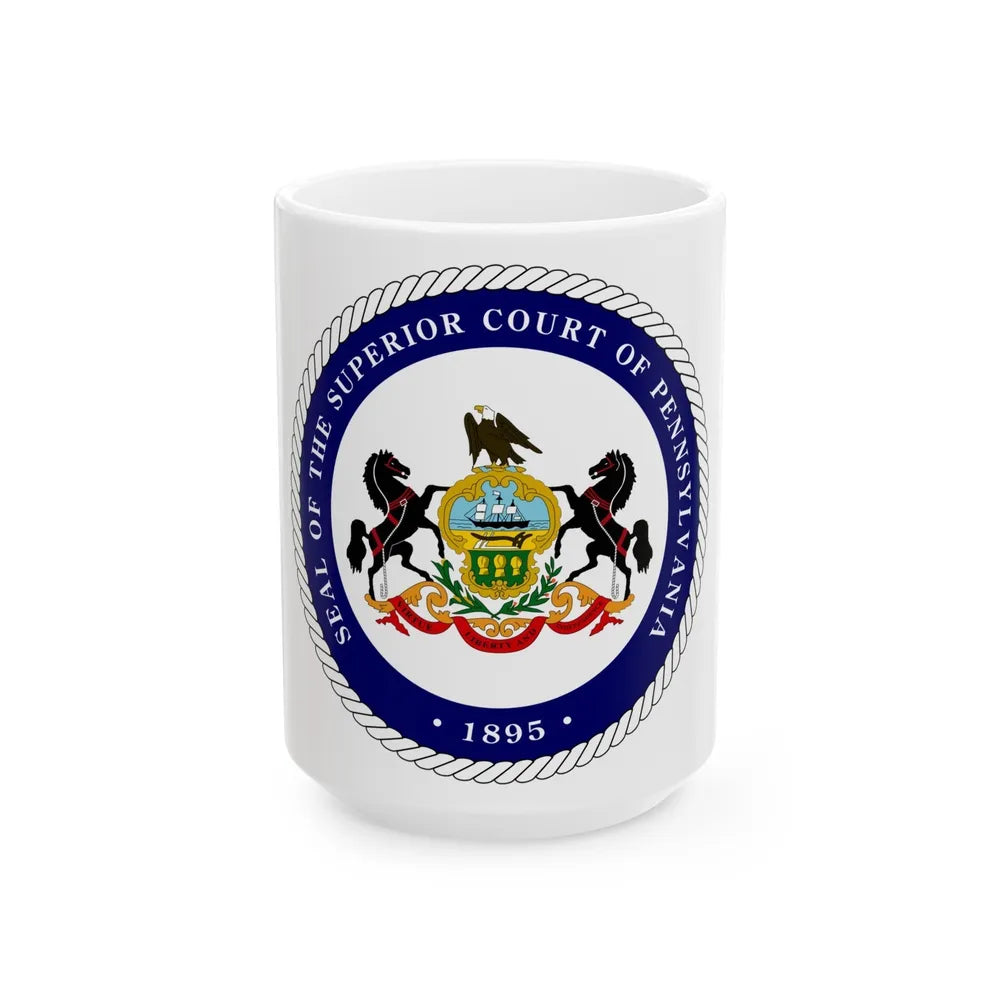 Seal of the Superior Court of Pennsylvania - White Coffee Mug-15oz-Go Mug Yourself