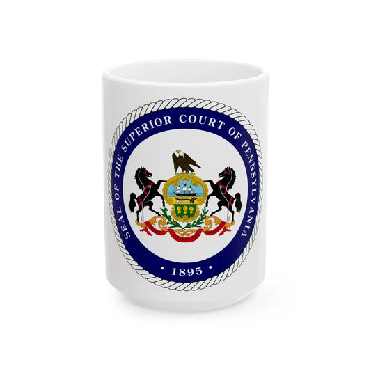 Seal of the Superior Court of Pennsylvania - White Coffee Mug-15oz-Go Mug Yourself