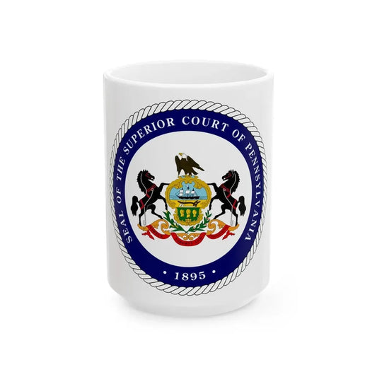 Seal of the Superior Court of Pennsylvania - White Coffee Mug 15oz - Go Mug Yourself