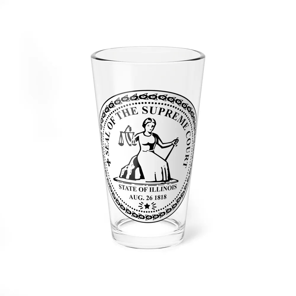 Seal of the Supreme Court of Illinois - Pint Glass 16oz-16oz-Go Mug Yourself