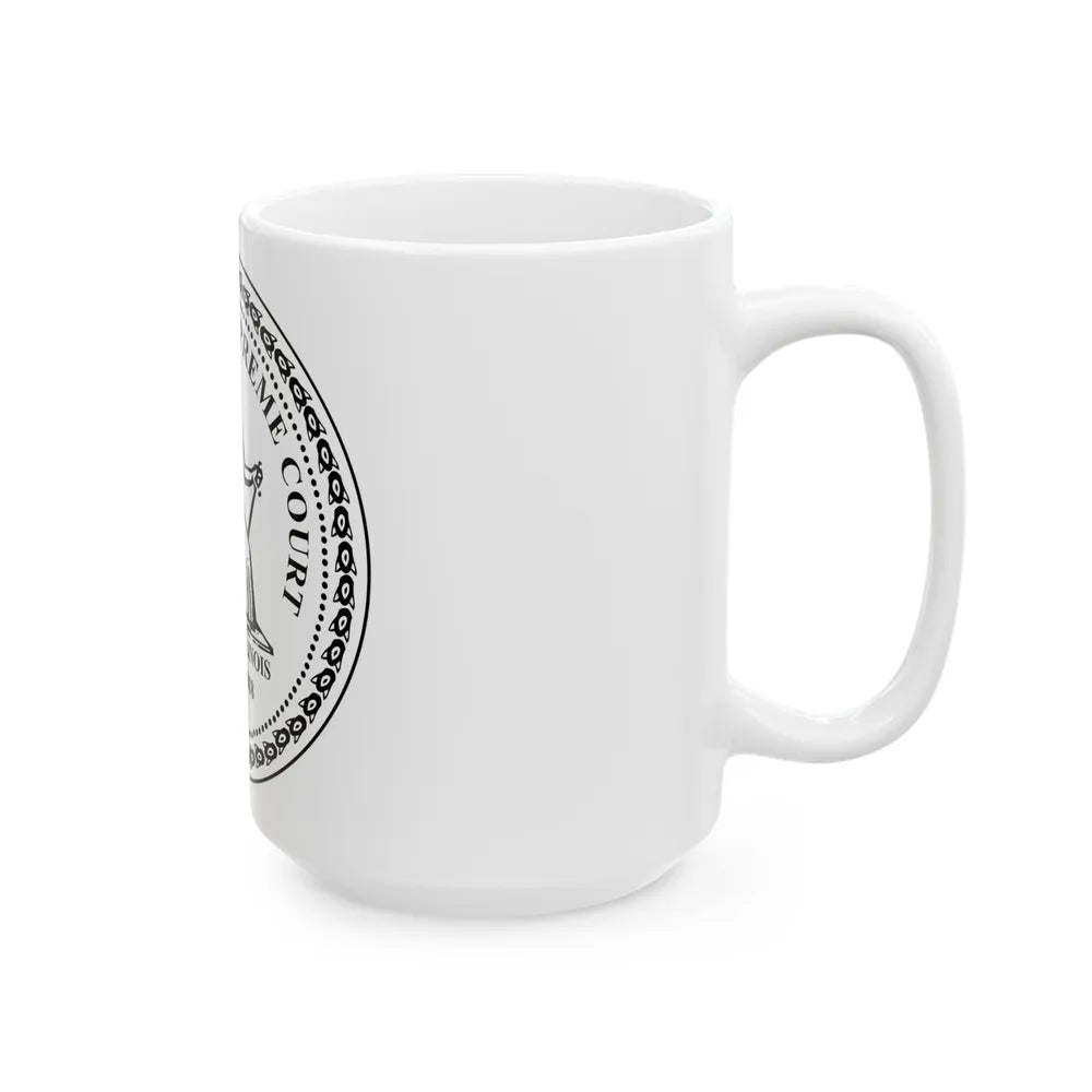 Seal of the Supreme Court of Illinois - White Coffee Mug-Go Mug Yourself