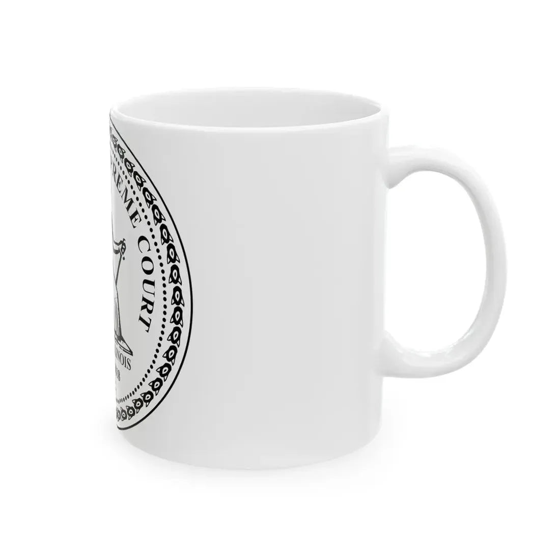 Seal of the Supreme Court of Illinois - White Coffee Mug - Go Mug Yourself